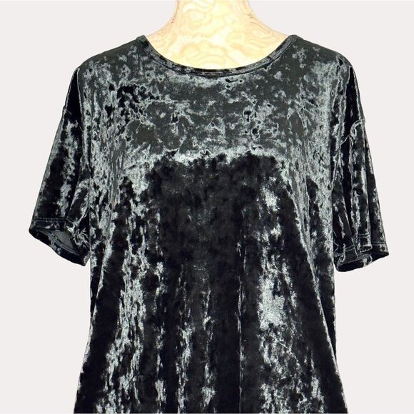 Z Supply Crushed Velvet A Line Dress Green S - Picture 5 of 10